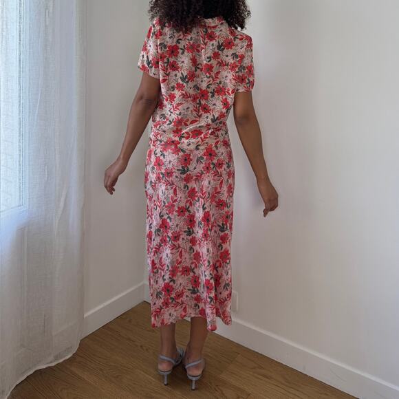 Vintage 100% Silk Floral Co-Ord Set by Marella (S) - Picture 6 of 12